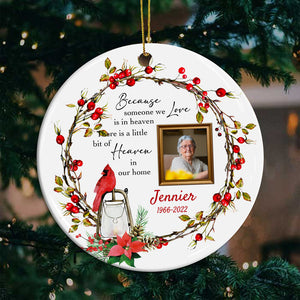 Eternal Love, Eternal Memory, Custom Photo and Name- Personalized Ceramic Ornament - Gift For Family, Memorial Gift