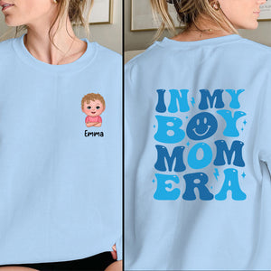 In My Kid Baby Mom Era Cute Kid, Personalized Double Sided Sweatshirt - Gift For Family