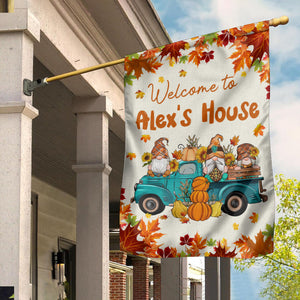 Welcome To The House - Personalized Family Name Flag - Gift For Family