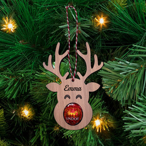 Custom Christmas The Reindeer Name, Personalised Wooden Place Names - Christmas Gift For Family