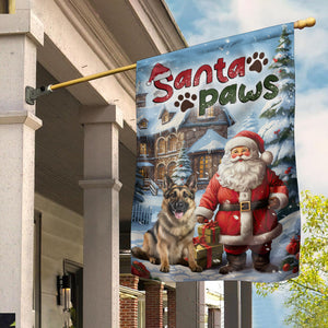 Santa Paws Pet Photo- Personalized Flag - Gift For Family, Gift For Pet Lover, Christmas Gift