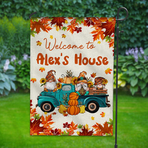 Welcome To The House - Personalized Family Name Flag - Gift For Family