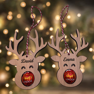 Custom Christmas The Reindeer Name, Personalised Wooden Place Names - Christmas Gift For Family