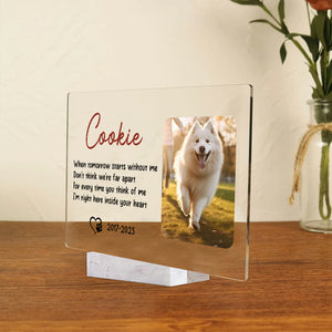 When Tomorrow Start Without Me, Don't Think We Far Apart - Custom Photo  And Name - Personalized Acrylic Plaque - Memorial Gift