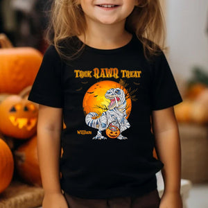 Trick Rawr Treat - Custom Character & Name - Personalized T-Shirt - Halloween Family Gift