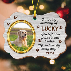 In Loving Memory Of Pet - Personalized Custom Shaped Wooden Ornament - Gift For Pet Lover