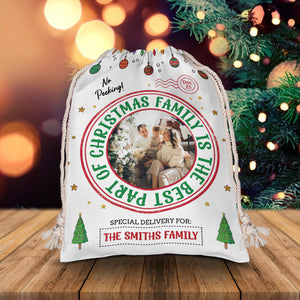 Family Is The Best Part Of Christmas- Personalized String Bag, Christmas Gift, Gift For Family