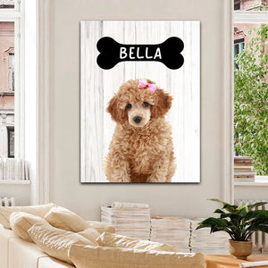 Personalized Photo And Name Canvas, Gift For Family, Gift For Pet Lovers