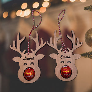 Custom Christmas The Reindeer Name, Personalised Wooden Place Names - Christmas Gift For Family